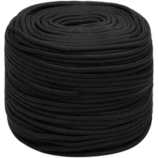 vidaXL Bootsseil Schwarz 10 mm 250 m Polypropylen