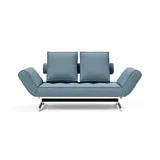 Innovation Living Schlafsofa Ghia Chrom Stoff Light Blue