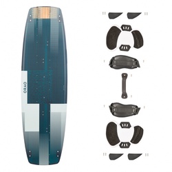 Kiteboard Carbon 136 × 40,5 cm inkl. Pads und Straps Kitesurfen – Twin Tip 500, EINHEITSFARBE, EINHEITSGRÖSSE