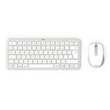 Hama WKM-500 kabellos klein Weiss QWERTZ Weiß