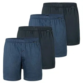 SCHIESSER Boxershorts unifarben Blau 4XL 4er Pack