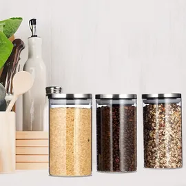 Relaxdays Vorratsglas 1 l 3 St.