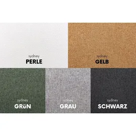 kaiser möbel Boxspringbett mit matratze und bettkasten, Schlafbett LUDANO 160 cm x 200 cm stoff Sydney Perle H3 - Beige