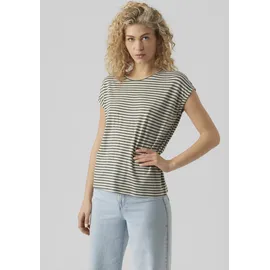 Vero Moda VMAVA Plain SS TOP Laurel Wreath/Stripes:Pristine M