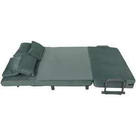 Mendler Schlafcouch Chenille 1-Sitzer Blau/Grün