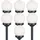 ETC Shop Kugelleuchte Solar 10 cm Solarleuchte Kugel Garten LED Gartendeko Solarkugel für Außen klein, Leuchtdauer ca. 6-8 Stunden, H 38 cm, 7er Set