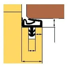 TRELLEBORG Zimmertürdichtung L3030 (TSP-Flex) 100 Stück