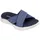 SKECHERS GO WALK FLEX SANDAL-BUTTERFLY BLISS Pantolette, Keilabsatz, Sommerschuh, Schlappen mit Goga Mat Footbed blau 41 EU