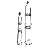 Hti-Living Rankgitter 2er Set  schwarz