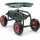 Wiltec Gartenwagen mit Ablagefläche bis 150kg Gartenhocker mit Reifen Gartentrolley für Gartenarbeit Werkstattwagen Rollwagen Arbeitssitz Gartensitz fahrbar