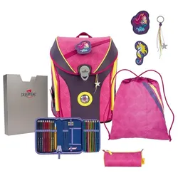 DerDieDas ErgoFlex Max Superflash Schulranzen-Set pink mermaid