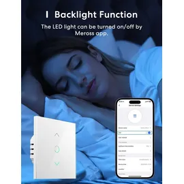 Meross WLAN Rolladenschalter funktioniert mit Homekit, Alexa Rolladen, Smart Jalousien Schalter benötigt Nullleiter, Zeitschaltuhr und Sprachsteue...