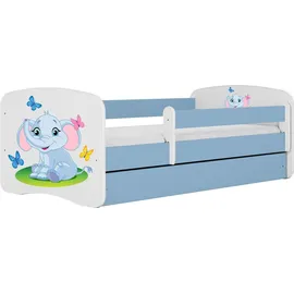 raumhirsch furniture Kinderbett Elefant 80 x 180 cm Holzwerkstoff blau