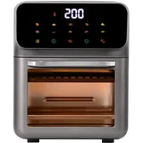 Panana Mini Backofen Mit 12 Liter, Pizzaofen 10 in 1 Minibackofen Antihaftbeschichtung Backofen, Mini Backofen Pizzaofen Grill, 1500W