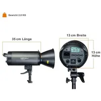 walimex pro Stager 400 HSS Studioblitz 400 Ws), Studioblitz, Grau