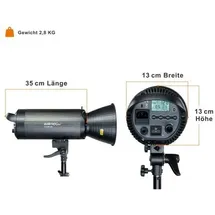 walimex pro Stager 400 HSS Studioblitz 400 Ws), Studioblitz, Grau