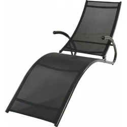 Gartenliege Strandliege Sonnenliege Gartenmöbel Anthrazit 174x59x87cm X0030