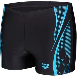Arena Badeshorts SWIM SHORT GRAPHIC Black-Turquoise 7