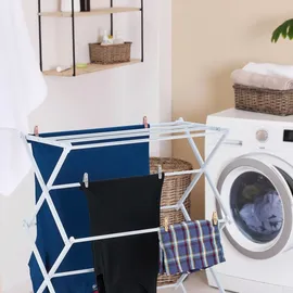 Relaxdays Klappbarer Wäscheständer 7,4 m weiß