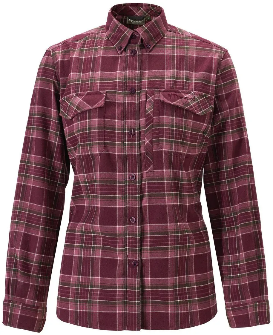 Pinewood Abisko Hiking Women Flannel Shirt plum (581) M
