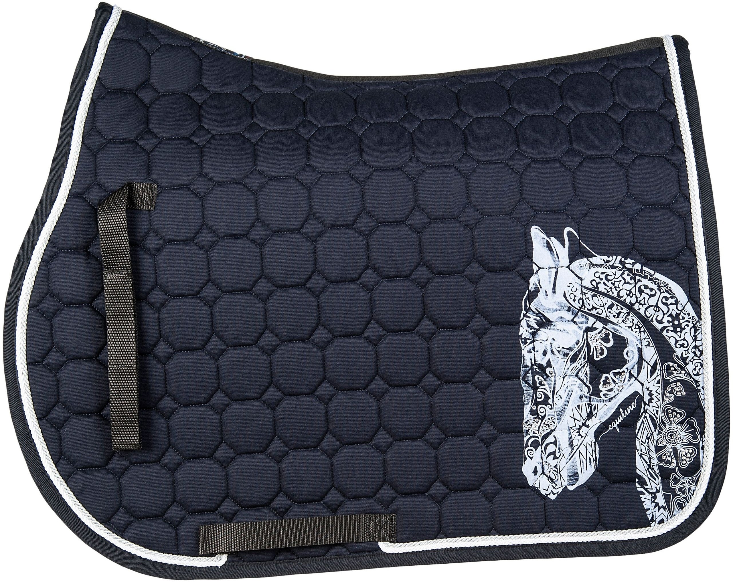 Equiline Schabracke HOLLY blau Octagon Steppung , Eq18_FS_Gr.: N