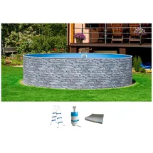 my pool bwt Rundpool Set 4-tlg. 300 x 90 cm grau inkl. Sandfilteranlage
