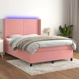vidaXL Boxspringbett 140 x 200 cm Rosa