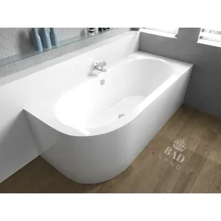 Badland Badewanne Eckbadewanne 170x75 Rechts mit AcrylSchürze, | Füßen GRATIS & Komplettset 4in1 Original Acryl Wanne Siphon BADLAND AVITA