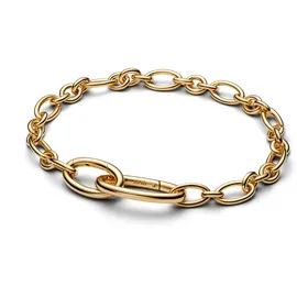 Pandora Ovale Gliederketten-Armband Goldfarben 564678C00 Größe 20 cm