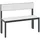 C+P Sitzbank mit Rückenlehne, Basic Plus, H796xB1000xT407mm, Gestell Schwarzgrau / Dekor Weiß (8060-300)