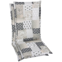 Sesselauflage GO-DE "Sesselauflage hoch", grau, B:50cm H:120cm T:48cm, Baumwolle, Polsterauflagen