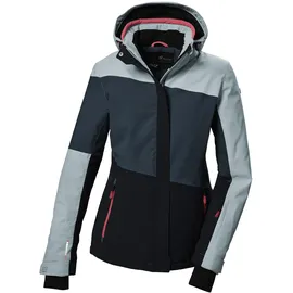 KILLTEC Damen Skijacke/Funktionsjacke mit abzippbarer Kapuze und Schneefang KSW 67 WMN SKI JCKT, hellpetrol, 40,