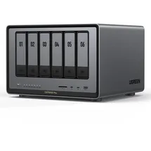 UGREEN NASync DXP6800 Pro NAS (Diskless) 2,5 Zoll Anzahl Festplattenschächte: 6 Gray}