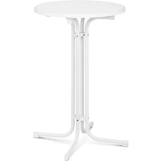 Royal Catering Stehtisch klappbar Ø 70 cm weiß 110 cm hoch Bistrotisch Gastronomie