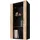 komodee Hängende Vitrine Tivoli Vertical 50 x 29 x 100 cm Schwarz