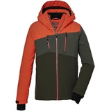 KILLTEC Jungen Skijacke/Funktionsjacke mit Kapuze und Schneefang KSW 150 BYS SKI JCKT, neon reinorange, 164, 41186-000