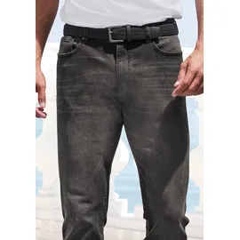 John Devin 5-Pocket-Jeans Straight Fit Schwarz 38/34