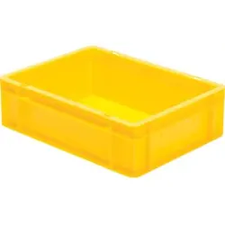 LA-KA-PE Transport-Stapelkasten B400xT300xH120 mm gelb, geschlossen ohne Griffloch