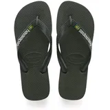 Havaianas Brasil Logo Zehentrenner, Green Olive, 33/34 EU