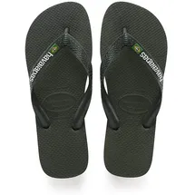 HAVAIANAS Brasil Logo Zehentrenner, Green Olive, 33/34 EU