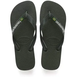 HAVAIANAS Brasil Logo Zehentrenner, Green Olive, 33/34 EU