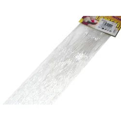 Lametta 24x100cm Weihnachtsbaum Christbaumschmuck Weihnachtsgirlande Karneval Fasching Disco & Party Glitzer Deko Silvesterdeko klar transparent