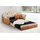 Home Affaire "Milano, Schlafsofa im Landhaus-Stil, bequem, Liegefläche 188/124cm", bunt (terrakotta, geblümt), B:174cm H:87cm T:88cm, Chenille (70% Polyacryl, 30% Polyester) auf Korpus und Zierkissen, Sitz und Rücken im Blumenmuster »Paradise« (100%