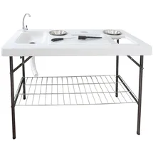 Lemodo Filetiertisch Klappbar Weiß