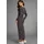 LAURA SCOTT Jerseykleid Midilänge Geblümt Schwarz/Rosa 38