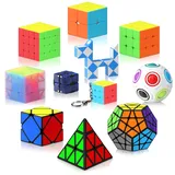 Vdealen Zauberwürfel Set, Speed Cube von 2x2 3x3 4x4 Pyramide Megaminx Skewb Infinity Snake Zauberwürfel Original, Magic Cube Würfel Puzzle, Geschenk für Kinder Teenager Erwachsene(11er Pack)