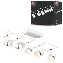 Paulmann 94461 Lichtspot Schienenlichtschranke GU5,3 max. 5x10W 230/12V Weiß matt Chrom