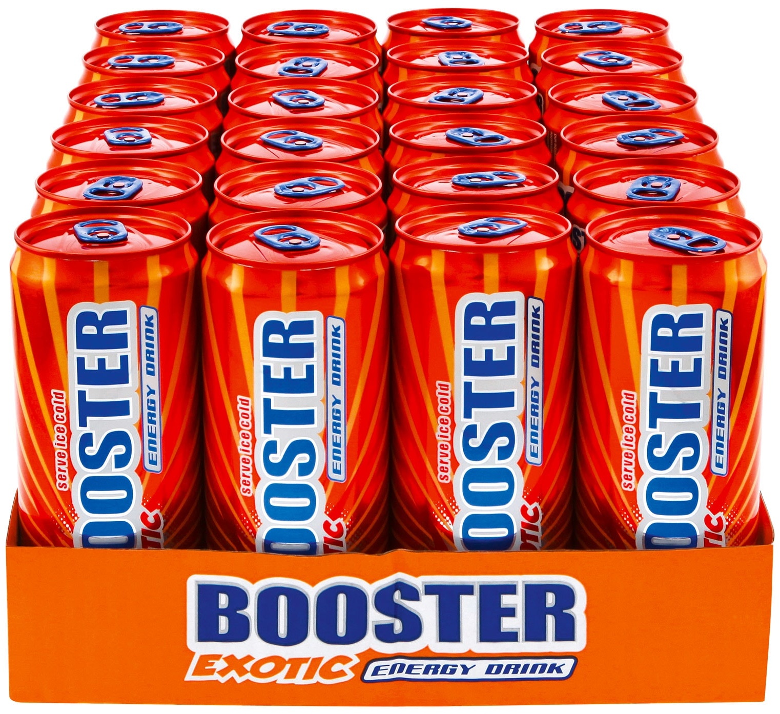 Booster Energy Drink Exotic 0,33 Liter Dose, 24er Pack
