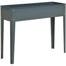 Outsunny Hochbeet 100 x 30 x 80 cm Dunkelgrau