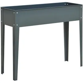 Outsunny Hochbeet 100 x 30 x 80 cm Dunkelgrau